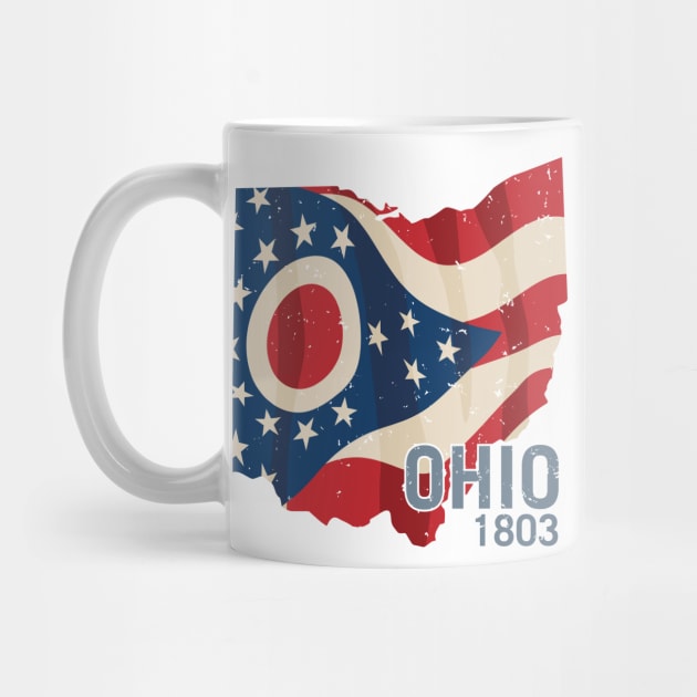 Ohio 1803 with Ohio flag stars and stripes by hobrath